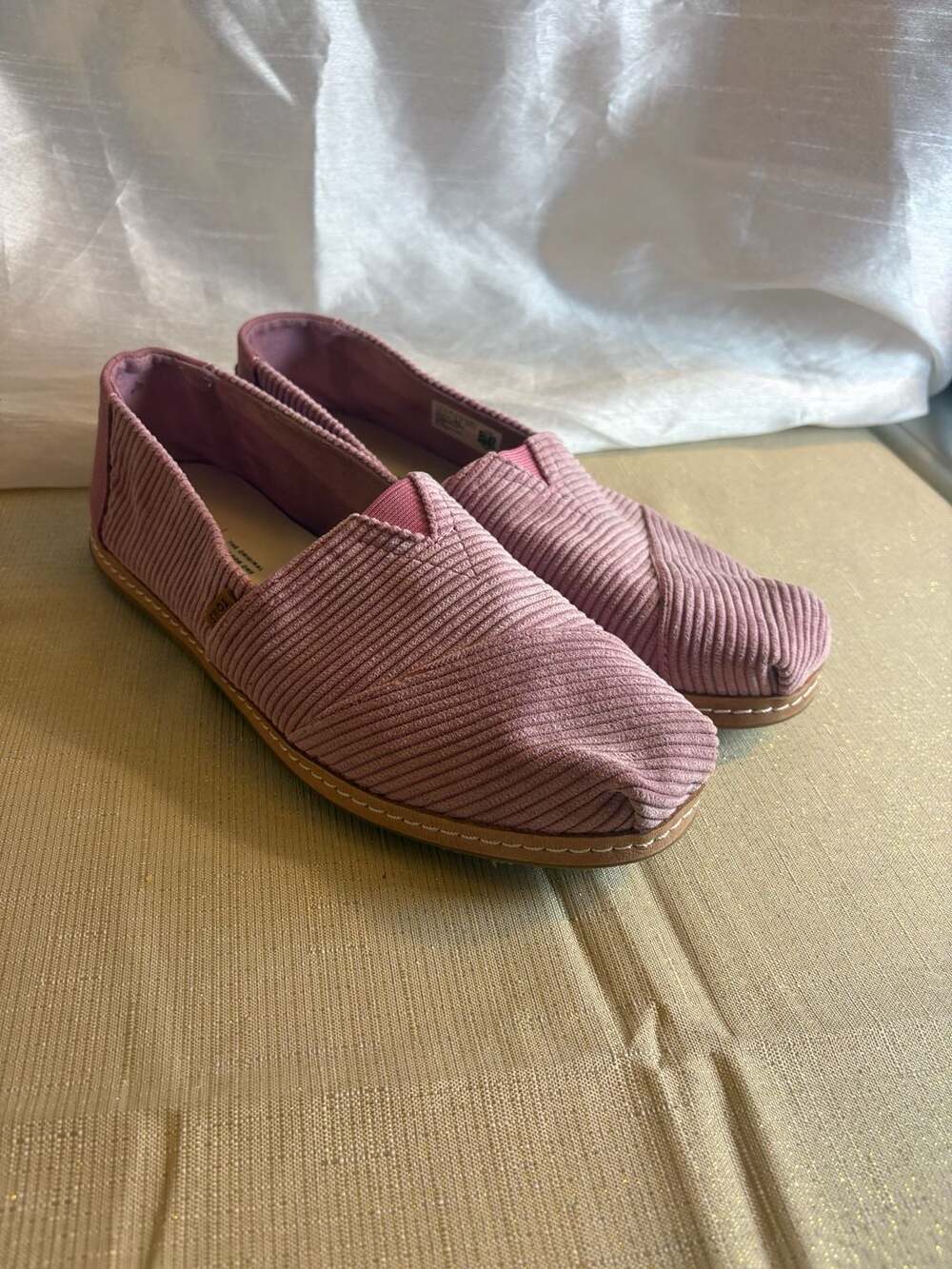 TOMS Alpargata Classic Mauve Corduroy Slip-On Flats